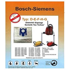Bosh Siemens Sphera 20-22-24-26 28-30 Logo Uyumlu Toz Torbası+Motor Koruma Filtresi