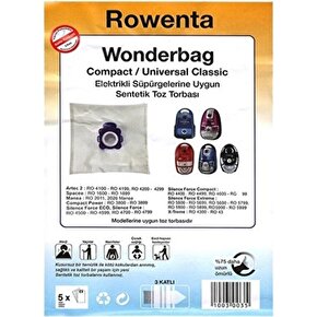 Dogant Rowenta Ro 5911 - Ro 5823 Wonderbag Bez Toz Torbası 20 Adet
