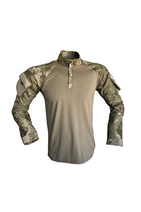 Erkek Yeşil Tsk Yeni Kamuflaj Combat Tişört Operasyon Tişörtü