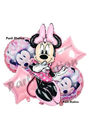 Minnie Mouse Balon Set Minnie Mouse Doğum Günü Konsept Parti Balon Set