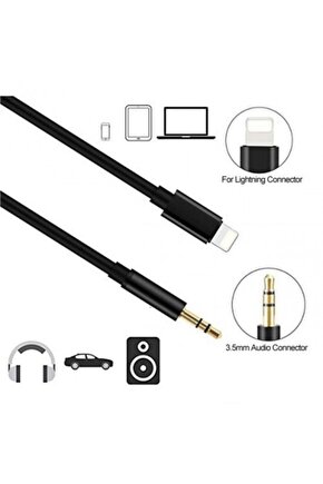 Jbc-025b Lightning To 3.5mm Jack Aux Kabloligthning Ten Aux Çıkışı