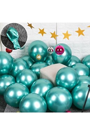 Yeşil Krom Balon (aynalı Balon) 10 Adet