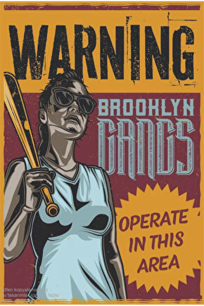 kadın savunma özgüven eğlenceli komik esprili tablo retro ahşap poster