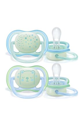 Philips Avent Ultra Air Karanlıkta Parlayan Emzik 0-6 Ay Mavi