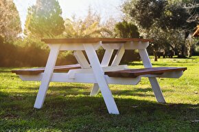 Mandu 6 Kişilik Ahşap Piknik Masası