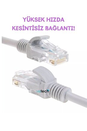 Cat6 10mt Lan Ethernet Kablosu Fabrikasyon Internet Kablo