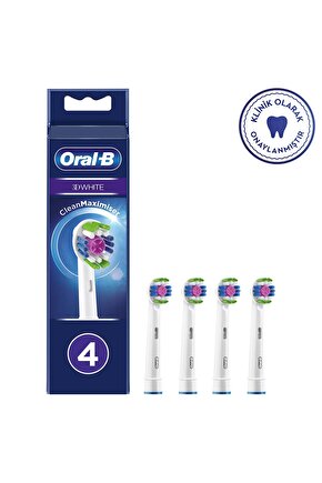 Diş Fırçası Yedek Başlığı Clean Maximiser 3d White 4 Lü