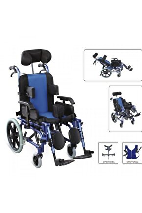 Parapleji (spastik Için) Çocuk Tekerlekli Sandalye