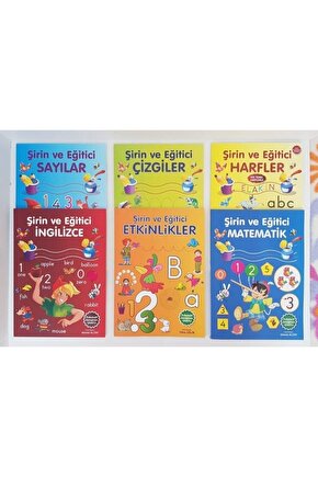 Şirin ve Eğitici Okul Öncesi Anaokulu Eğitim Seti 6 Kitap