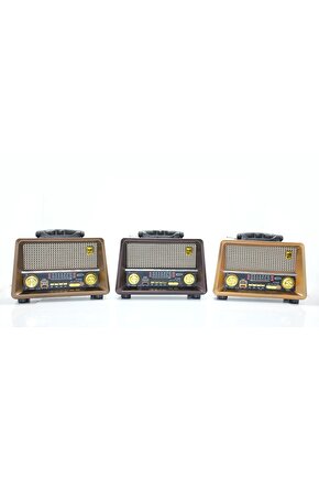 Nostaljik Şarjlı Usb Girişli Bluetoothlu Radyo Alk1505