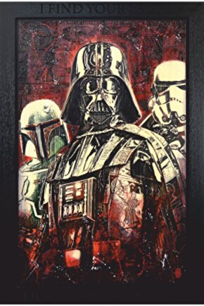Star Wars Darth Vader Sinema Retro Ahşap Poster
