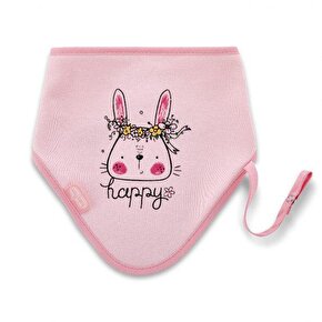 Babyjem 417 Fular Önlük Emzik Tutacaklı Pembe