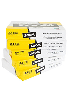 Zoom A4 Fotokopi Kağıdı 80 gr. 1 Koli (2500Adet)