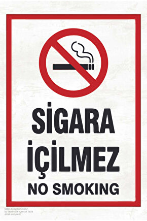 sigara içilmez no smoking uyarı levhası retro ahşap poster