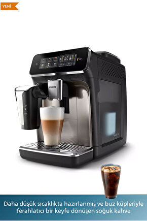 LatteGo EP334790 Tam Otomatik Espresso Makinesi Tek dokunuşla 6 çeşit Sıcak ve Soğuk içecek