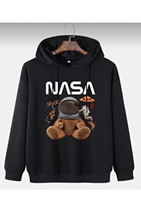 Nasa Ayıcık Kapşonlu Sweatshirt