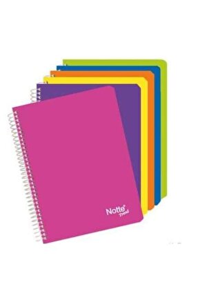 A-4 Spiralli Defter Plastik Kapak Helezon Kareli 96 Yaprak 964 Dfn-0288 6 Lı (1 Paket 6 Adet)