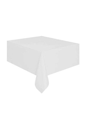 Plastik Beyaz Masa Örtüsü 120x180 Cm