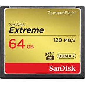 Sandisk Extreme 64GB CF Compact Flash Hafıza Kartı 120MBs 800x