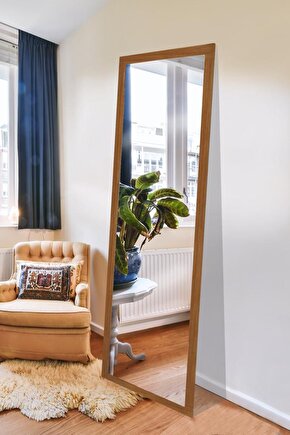 Hümas Dekoratif Retro Boy Aynası Teak 180 x 58 cm
