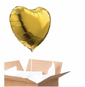 GOLD   kalp folyo balon 18 inç 45 cm 1 adet