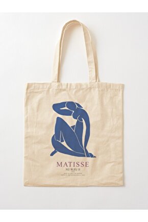 Henri Matisse - Nu Blue Baskılı Ham Bez Çanta