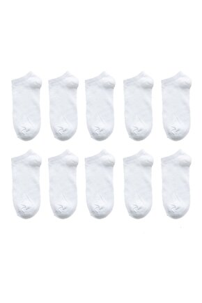 Unısex Beyaz Patik Çorap 10 Adet