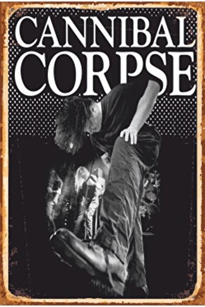 Cannibal Corpse Hard Rmetal Rock Retro Ahşap Poster