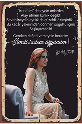Yıldız Tilbe Sözleri Arabesk Retro Ahşap Poster
