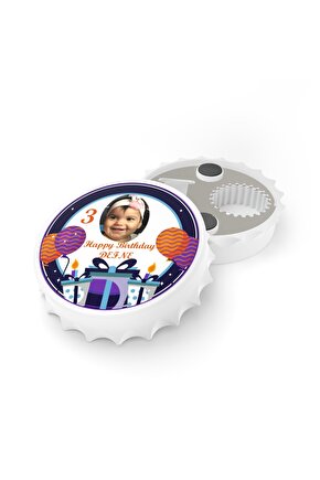 50 Adet Kapak Açacak Resimli Kişiye Özel Magnet Buzdolabı Süsü, Doğum Günü Çocuk 6