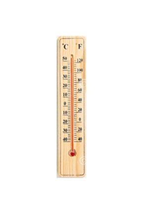 Büyük Boy Ahşap Termometre Oda Sıcaklık Ölçer 3,8x20 cm