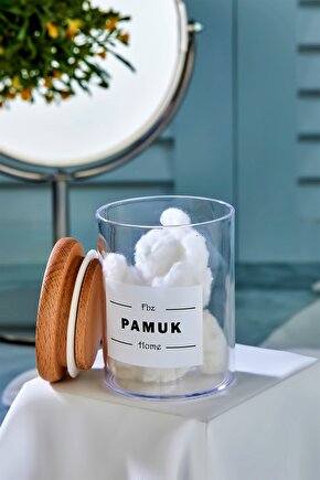 Akrilik 200ml Dekoratif Pamuk Kutusu