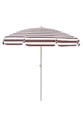 Çizgili Plaj Şemsiyesi Ve Şemsiye Kazığı + (taşıma Çantası)