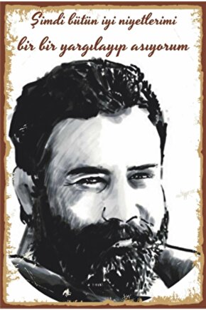 Ahmet Kaya Sözleri Retro Ahşap Poster