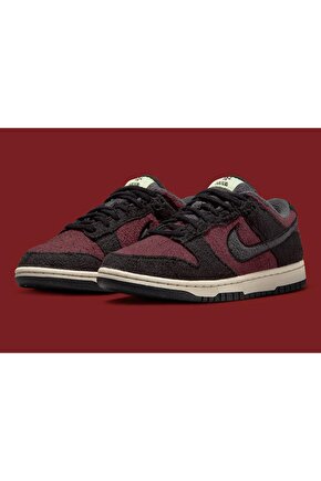 Dunk Low SE Fleece Pack Burgundy Crush Special Limited Edition BORDO-SİYAH DQ7579-600