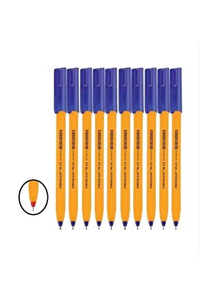Üçgen Büro Mavi Tükenmez Kalemi 10lu