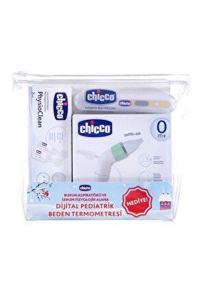 Chicco Kış Paketi - Physio Clean Burun Aspiratörü + Serum Fizyolojik + Dijital Beden Termometresi