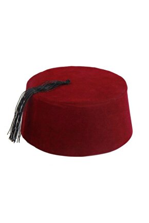 Bordo Renk Osmanlı Fesi Yöresel Folklor Fesi Şapkası 7 No
