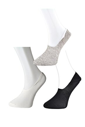 1. Kalite Erkek Siyah Gri Ve Beyaz Babet Çorap 9 Çift
