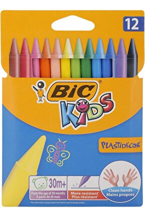 Kids Plastidecor 12li Silinebilir Mum Pastel Boya