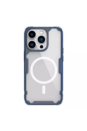 TPU Pro Manyetik iPhone 14 Pro Max Uyumlu Kılıf - Mavi