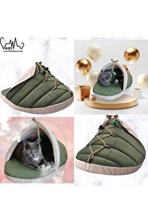 Terlik Tasarımlı Ultra Lüks Şık görünümlü Taytüyü kumaş Kedi Evi ve Kedi Yatağı kedi minderi