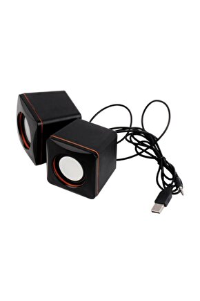 Kablolu Aux Usb Mini Multimedia Hoparlör 1+1