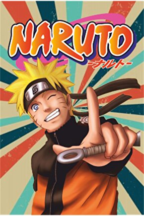 Naruto Anime Manga Retro Ahşap Poster