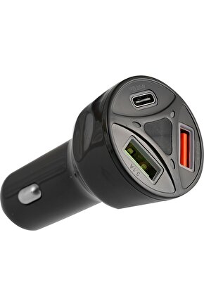 Araç Çakmaklık Şarjı 2 Usb + 20w Pd Şarj Çıkışlı Hızlı Şarj Destekli 55w Qc 3.0