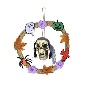 Cadılar Bayramı Çelenk Dekor Halloween Süs Kapı Süsü