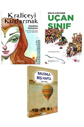 Kraliçeyi Kurtarmak - Uçan Sınıf + Balonla Beş Hafta ( 3 Kitap Set )