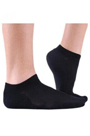 Unisex Siyah Kısa Patik Çorap 5li Paket Aıv9745