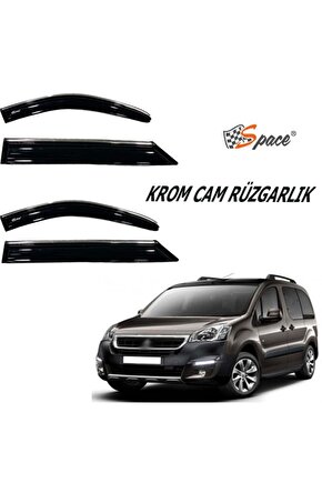 Peugeot Partner Tepe Cam Rüzgarlığı Kromlu 2008 2li  Caru462