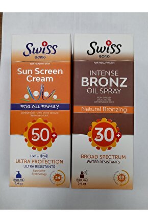 Bork Güneş Öncesi Spf50+100 Ml Sprey + Bork Bronzlaştırıcı Spf30+ 100 Ml Sprey